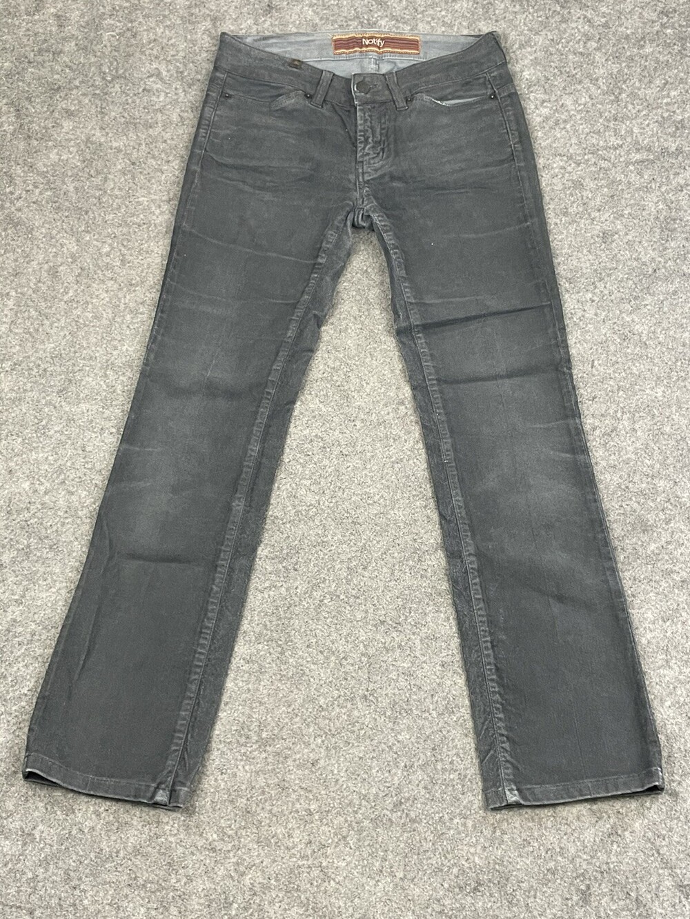 Notify Anemone Jeans Womens 26 Gray Denim Straight Dark Wash Pants Italy